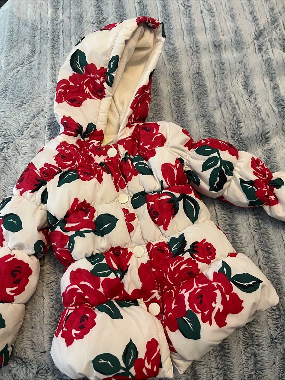 Crazy 8 Red Floral Toddler Snowsuit